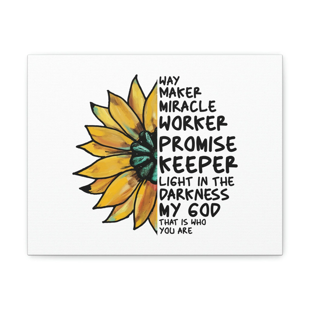 Scripture Walls 1 John 1:5 Way Maker, Miracle Worker Yellow Flower Bible Verse